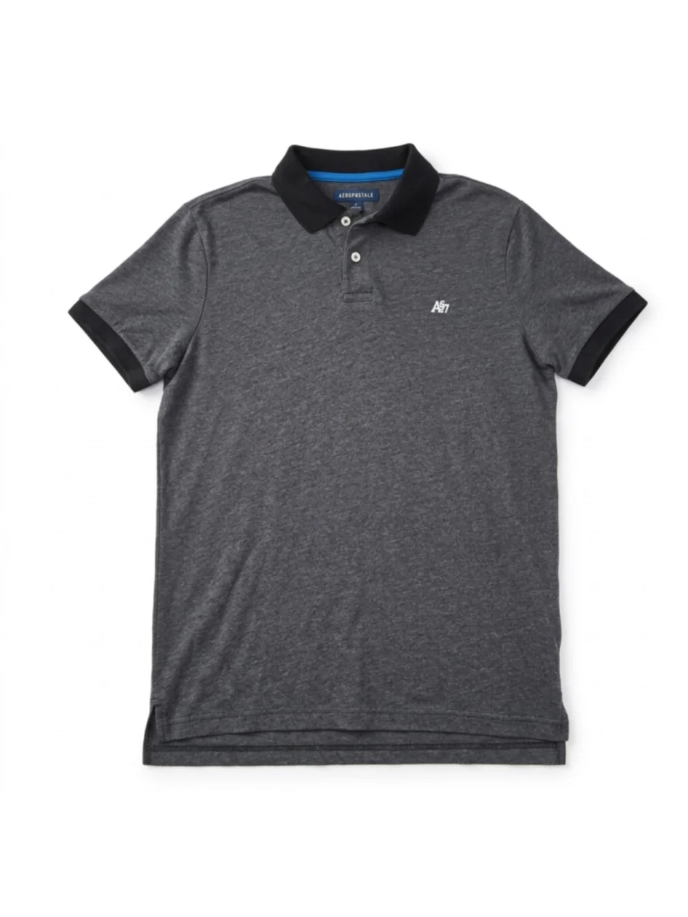 Aeropostale Large Gray Heather Lightweight Polo Shirt